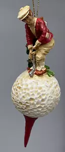 Vintage Golfer auf Ball & T-Shirt Holiday Ornament von BRN Designs Golfer Golfen EUC! - Bild 1 von 5