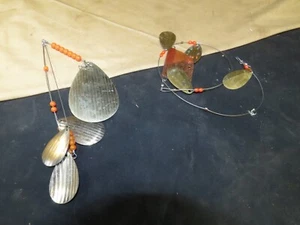 (2) Luhr-Jensen Les Davis mittelgroße und mittelgroße Kuhglocken Nickel und Messing - Bild 1 von 9