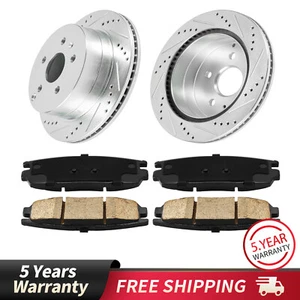 Rotores de disco de freno trasero + pastillas de freno de cerámica para GMC terrain Chevrolet Equinox - Imagen 1 de 14