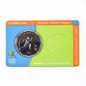 2006 RAM 50c Athletics XVIII Commonwealth Games Uncirculated Coin-Carded D3-1131 - Picture 1 of 1