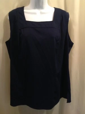 Vintage 70's EDITH MARTIN Navy Knit top Women's Size  XL - Image 1 of 4