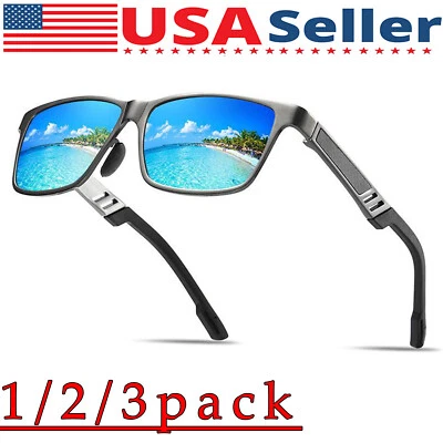 Мужские алюминиевые поляризованные цветные солнцезащитные очки для вождения на открытом воздухе рыболовные очки - Изображение 1 из 4