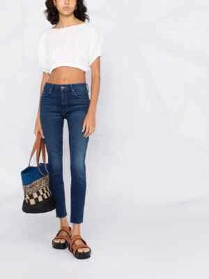 NWOT SOLD OUT - PATRIZIA PEPE Cap-sleeve Cropped T-shirt In White- Size 38 - Изображение 1 из 4