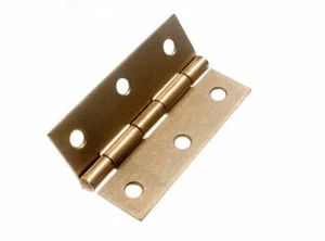 New 100 X Door Butt Hinges EB Brass Plated Steel 75mm ( 3 Inch ) - Onestopdiy - - Picture 1 of 1