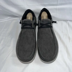 Zapatos Skechers Streetwear Para Hombre Melson Raymon Gris Lona Mocasines 14 Ajuste Ancho - Imagen 1 de 7