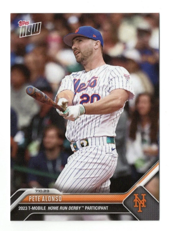 PETE ALONSO 2023 TOPPS NOW BASEBALL 554 PR=700 HOME RUN DERBY NEW YORK METS - Image 1 of 2