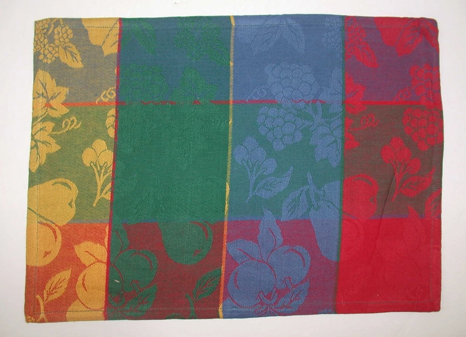(4) Cotton Park Cottage 100% Cotton Placemats ~ Fruit Punch ~ 13" x 19" **NEW** - Image 1 of 1