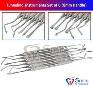 Tunneling Procedure Dental Implant Instruments Set Of 6 Periosteal - Raspatorium - Picture 1 of 4