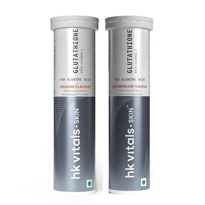 HK Vitals L-谷胱甘肽 – 橙色和西瓜口味标签 (2 包) — 第 1/4 张图片
