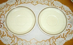 Lenox Temper-Ware SPRITE Piattini a righe marroni 6" ~ Set di 2 ~ - Foto 1 di 7