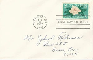 1967 FDC  SC# 1337 Mississippi - Magnolia Blossom K442 - Picture 1 of 1