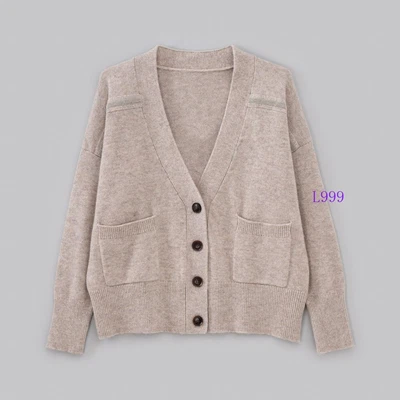 Brunello Cucinelli Womens Autumn/Winter New Cashmere Button V-Neck Cardigan - Image 1 of 4