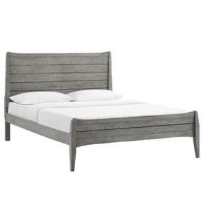 Modway Furniture Georgia King Wood Platform Bed, Gray - MOD-6239-GRY - Picture 1 of 1