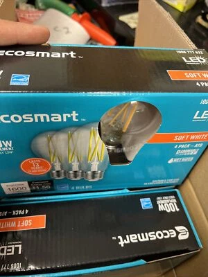 100-Watt Equivalent A19 Dimmable Clear Glass Filament LED Light Bulb Soft White - Image 1 of 3