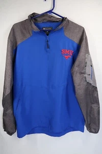 SMU Mustangs Holloway 1/4 Zip Blue Long Sleeve Pullover Mens Size Medium Golf - Picture 1 of 9