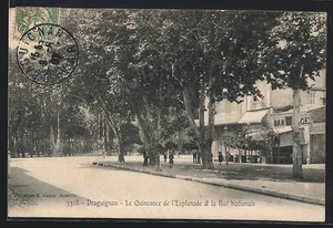 CPA Draguignan, Le Quinconce de l´Esplanade à la Rue Nationale 1907 - Picture 1 of 2