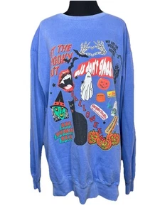Felpa girocollo Halloween vintage donna L gatto nero pop art formaggio gotico - Foto 1 di 6