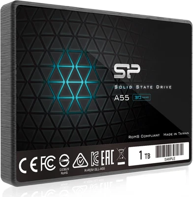 SP 1TB SSD 3D NAND A55 SLC Cache SATA III 2.5" 7mm (SP001TBSS3A55S25) - Image 1 of 4