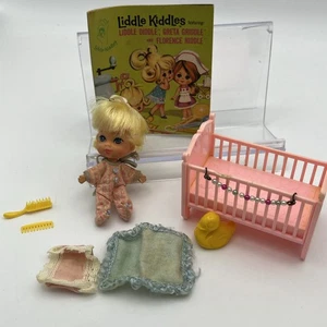 Vintage 1966 Liddle Kiddles Liddle Diddle Baby Krippe Perlen Decke Kissen Ente Buch - Bild 1 von 14