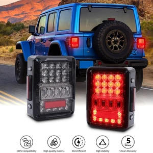 2PC LED Tail Lights Running Reverse Plug&Play For Jeep Wrangler JK JKU 2007-2017 - Picture 1 of 12