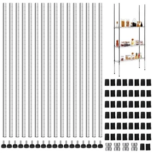 Chrom Draht Regal Pfosten Gewerbe Schwerlast Stangen Draht Regal Teile mit... - Bild 1 von 7