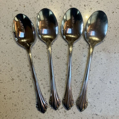 4 Soup/tablespoons Oneida LTD 1881 Rogers Bittersweet Repose Stainless Flatware - Image 1 of 4
