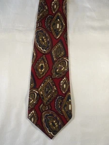 Vintage 90s retro pattern groovy paisley-style tie - Picture 1 of 5