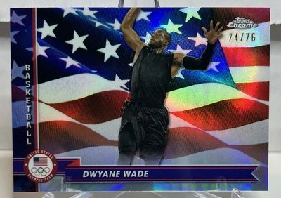 Dwyane Wade - 2024 Topps Chrome U.S. Olympic Team🔥USA🔥Heat🔥/76 - Image 1 of 2