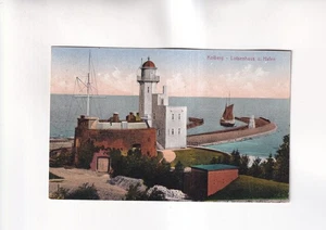 F5961) Cartolina postale, KOLBERG - Casa del pilota e porto 1926 - Foto 1 di 2