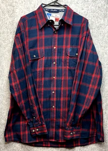 Wrangler George Strait Cowboy Cut Collection XL Men's Blue & Red Plaid Shirt - Picture 1 of 11