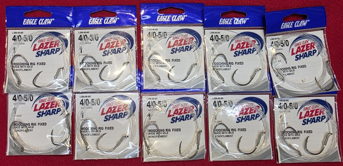Eagle Claw Salmon Mooching Rig - 30 LB Slip With 5/0-6/0 Hooks For Serious Fishing