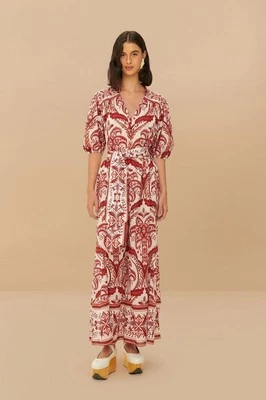 NWT AUTH FARM RIO Off-White Tropical Cameo Belted Maxi Dress MEDIUM M FREE SHIP - Image 1 of 4