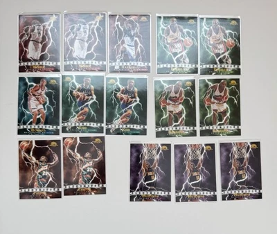 LOTE de 18 unidades SkyBox Electrified 1995-96 Webber Shaq Barkley Hill Drexler Mutombo Foto 1 de 4