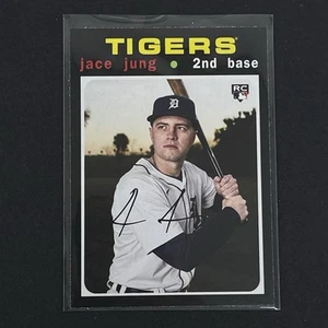 2025 Topps Heritage Jace Jung 25° anniversario RC bordo nero #H25-20 SP Tigers - Foto 1 di 2