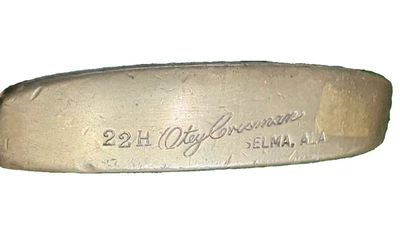 Putter Otey Crisman 22H Latón Napa Hoja Derecha Selma ALA Nogal 35" Club Muy Raro Foto 1 de 4