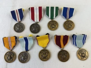 LOT OF 9 US Agency NOAA Coast and Geodetic Survey War Zone Medals w/ribbons - Imagen 1 de 9