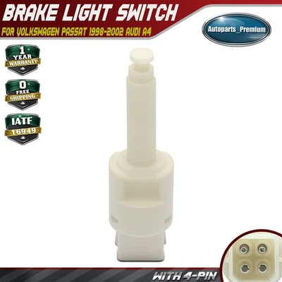Brake Light Switch for Volkswagen Passat 1998-2002 Audi A4 A4 Quattro A6 S6 S8 - Image 1 of 4