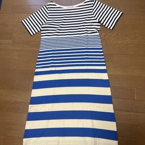 Marni Uniqlo Stripe Short Sleeve 100 Cotton Dress L - Picture 1 of 10