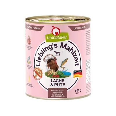 GranataPet Nassfutter Lachs & Pute getreidefrei 6x800g Hundefutter ohne - Bild 1 von 4