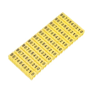 100 Pezzi Etichetta per Filo, 0-9 Etichette per Cavi Digitali Etichette Tipo M-2, Giallo - Foto 1 di 6