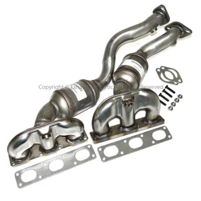 BMW 525I 2001-2003 2,5 L colector convertidores catalíticos par de 2 piezas Foto 1 de 3