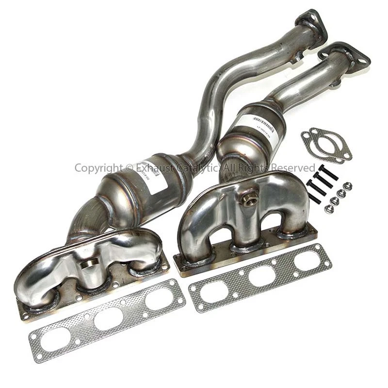 BMW 525I 2001-2003 2,5 L colector convertidores catalíticos par de 2 piezas Foto 1 de 3