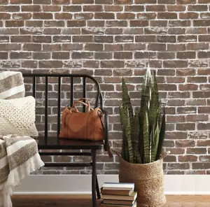 Timeet Brick Wallpaper Peel and Stick Brick Wallpaper 17.7"×118.11" Self Adhesiv - Picture 1 of 6