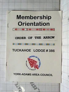 BSA Boy Scout 2001 Tuckahoe Lodge 386 Orden de la Flecha Membresía Orientación - Imagen 1 de 8