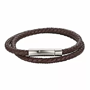 Men Women Multi-layer Braided Leather Bracelet Cuff Wristband Magnetic Clasp - Picture 1 of 17