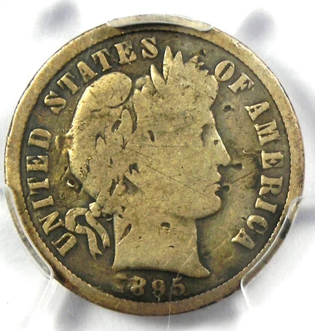 1895-O Barber Dime 10C Coin - Certified PCGS VG Detail - Rare Date Coin! Cover