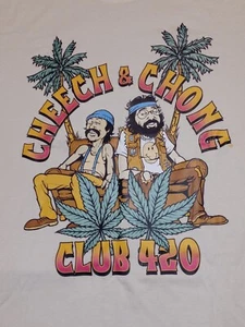 Cheech And Chong Club 420 Tshirt Size XXL Ivory - Picture 1 of 5