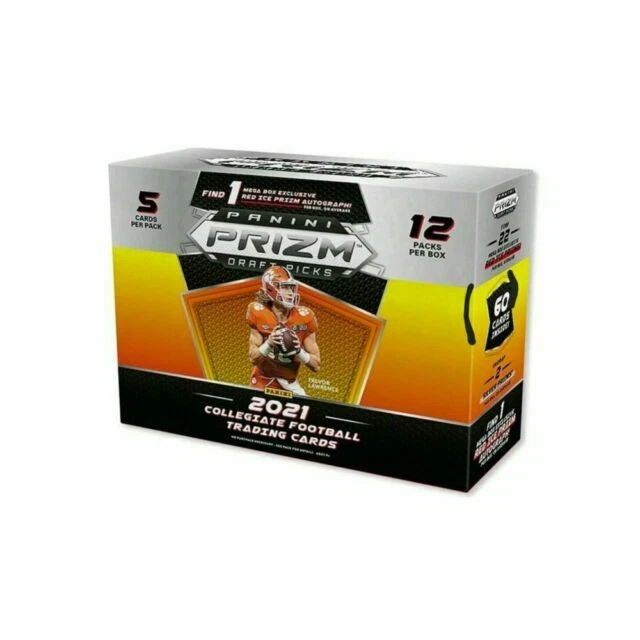 Panini 2021 Prizm Draft Picks Football Card Box (12 Packs per Box, 5 Cards per Pack)