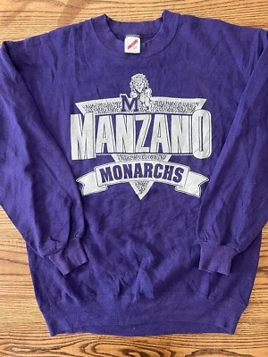 Sudadera de Colección Años 80 Monzano High School Monarchs (NM) Cuello Redondo Talla Grande Foto 1 de 4