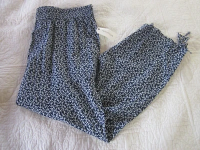 Pantalones de chándal para mujer Nautica talla L estampado de ancla azul marino/blanco pierna ajustable Foto 1 de 4